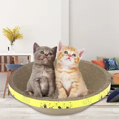 GENERICO - Juguete rascador Redondo ecológico de cartón para gato