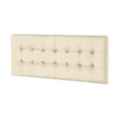 MAVISAC - Cabecera Vinilo Plaza King Color Marfil - Tela