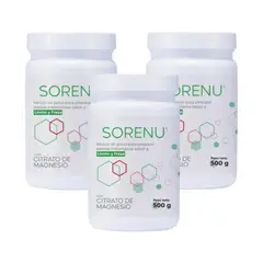 SORENU - Pack x 3 Mezcla instantanea con Citrato de magnesio 500gr -