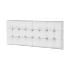 MAVISAC - Cabecera Vinilo Plaza King Color Blanco - Ultra Cuero