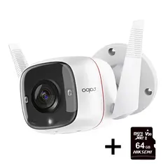 TP LINK - Cámara de Seguridad para Exteriores Wi-Fi TAPO C310 3MP + MicroSD 64 GB