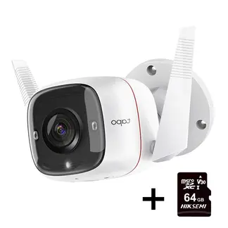 TP LINK - Cámara de Seguridad para Exteriores Wi-Fi TAPO C310 3MP + MicroSD 64 GB