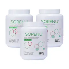 SORENU - Pack x 3 Citrato de magnesio 250 g -