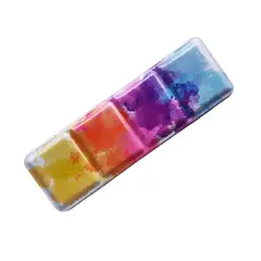 GENERICO - Estuche vacío para acuarelas sin soporte de metal - Mediano - arcoiris