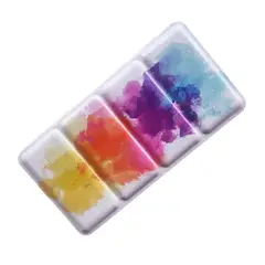 GENERICO - Estuche vacío para acuarelas sin soporte de metal - Grande - arcoíris