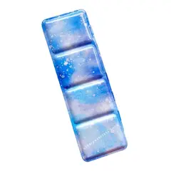 GENERICO - Estuche vacío para acuarelas con soporte de metal - mediano - azul texturado