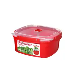 SISTEMA - Hermetico 3200ml Rojo Vaporera de Verduras