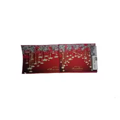 GENERICO - Alfombra de Navidad para Puerta del Hogar Rojo