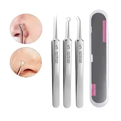 GENERICO - Pinzas profesionales ultrafinas para eliminación de espinillas, N ° 5