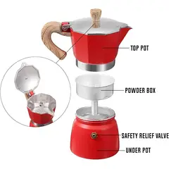 GENERICO - Moka italiana roja + cocina eléctrica