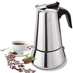 GENERICO - Cafetera moka italiana en acero inoxidable 6 tz