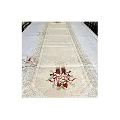 GENERICO - Camino de Mesa Navideño de Organza 180CM Mantel de mesa de Navidad