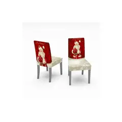 GENERICO - JUEGO DE MANTEL + 6 FUNDAS DE SILLA NAVIDEÑO