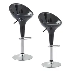 GENERICO - Set x2 Banco Silla Bar Pop Riway Negro