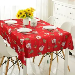 GENERICO - Mantel navideño para mesa rectangular 220 cm x 150 cm
