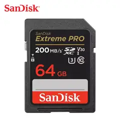 SANDISK - Memoria SD EXTREME PRO 64GB de 200mbs - ORIGINAL