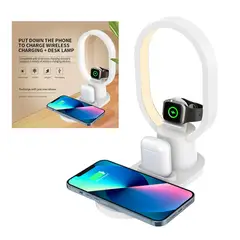 IMPORTADO MC - Cargador Inalámbrico 4 en 1 Carga Rápida Airpods Iphone y Android