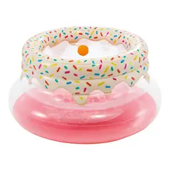 INTEX - CORRAL INFLABLE CON BASE ACOLCHADO PARA BEBES ROSADO