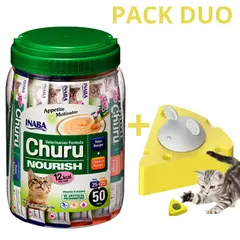 CHURU - DUO VET NOURISH-ATUN POLLO 50 U (PACK CATNIP 3)