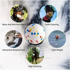 GENERICO - PELOTA JUGUETE DE MASCOTA E-TPU 7 .5 CM SUPER RESISTENTE