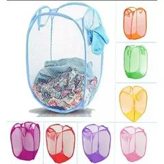 GENERICO - Malla plegable cesta para lavar cesta de almacenamiento