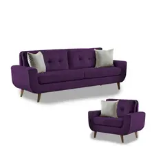 FABIANI HOME - Juego de Sala Vintage 3 1 Fabiani Mango Morado