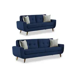 FABIANI HOME - Juego de Sala Vintage 3 2 Fabiani Mango Azul Noche