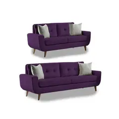 FABIANI HOME - Juego de Sala Vintage 3 2 Fabiani Mango Morado