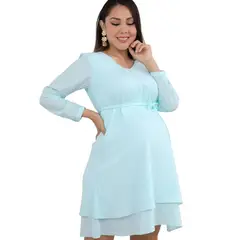 GENERICO - Vestido Maternal en Gasa Mama A La Mode