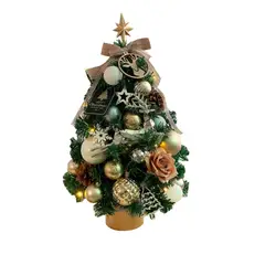 VATYERTY - Mini árbol de Navidad de aguja de pino simulada de 45 cm