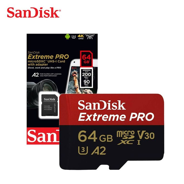 Memoria MICRO SD EXTREME PRO 64GB de 200mbs - ORIGINAL