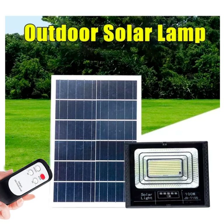 Foco Reflector Solar Interior Y Exterior panel separado 100W