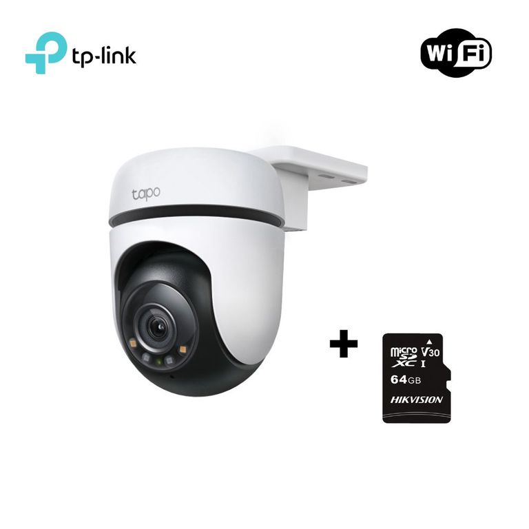 Cámara de seguridad Wi-Fi para exteriores 2K Tapo C510W + SD 64 GB - Tp-Link