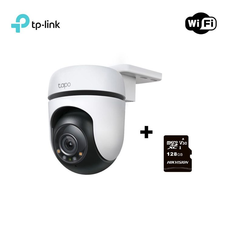 Cámara de seguridad Wi-Fi para exteriores 2K Tapo-C510W - Tp-Link + SD 128 GB