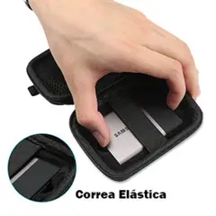 GENERICO - FUNDA ANTI GOLPES PARA DISCO DURO EXTERNO 2.5 TAPA DURA CON CIERRE