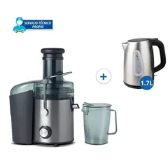 INDURAMA - Extractor de Jugo Indurama  de Acero inoxidable 800w + Hervidor 17L