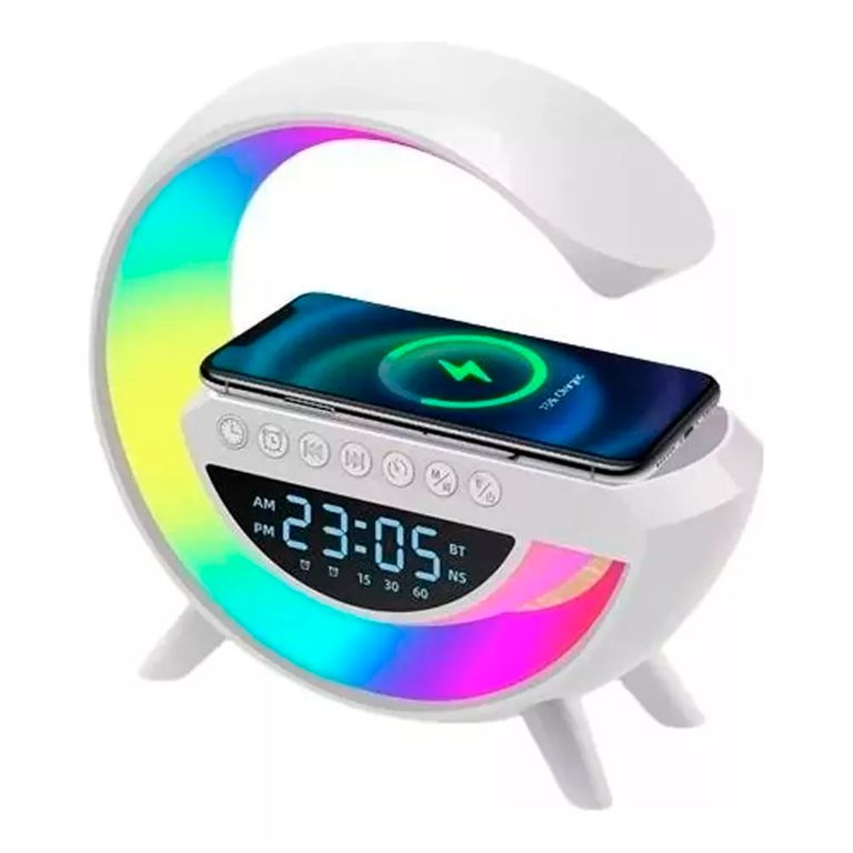Lámpara G Parlante Bluetooth con Cargador Inalámbrico para Celulares