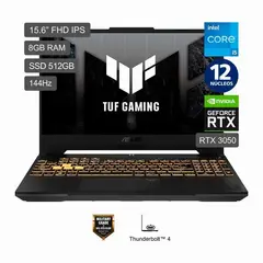 ASUS - Laptop tuf Dash Intel core I5 12va Gen 12500H 8gb 512gb 15.6 fhd 4G video RTX 3050 window 11