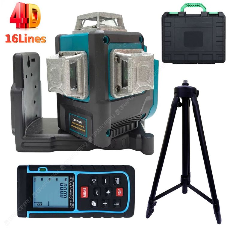 Nivel Laser 12 Lineas 3D 360º 02 Baterias + Tripode