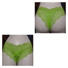 GENERICO - PANTY CACHETERO HILO DE ENCAJE MODELO GAVIOTA S-M