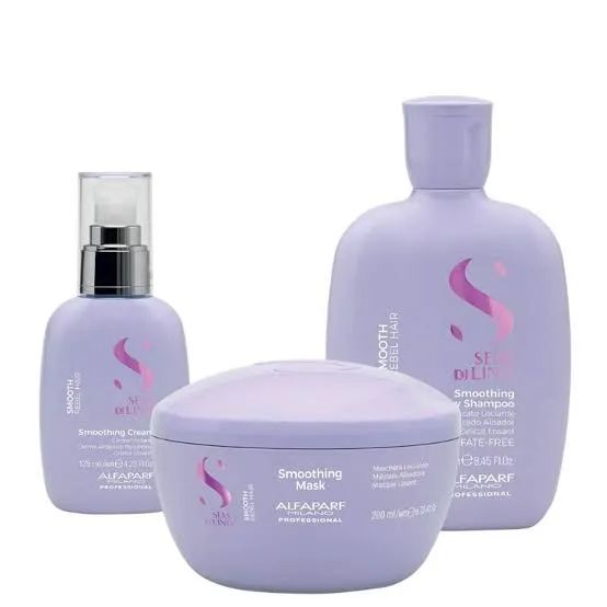 ALFAPARF SEMI DI LINO Smoothing Trio Shampoo 250 ml + Mask 200 ml + Smoothing Cream 125 ml