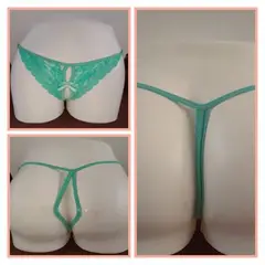 GENERICO - PANTY SEMI HILO SEXY DE ENCAJE Y ALGODON TALLA UNICA SIEMPRE LISTA