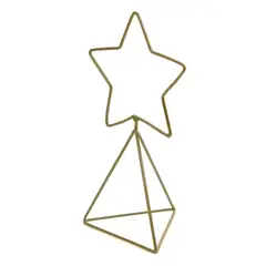 GENERICO - Estrella Navideña Decorativa Dorada de Metal METHOME