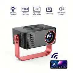 PUREPOWER - 2026 New proyector portátil 4K HD, proyector Inteligente 80 ANSI ,Wifi