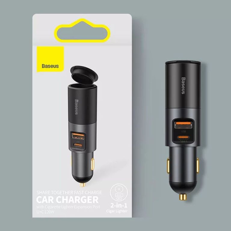 Cargador Auto Iphone Android Usb C Carga Rapida 120W
