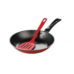 BRINOX - Sartén 26cm 1.5L Aluminio Con Espátula Garlic Rojo