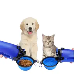 GENERICO - TOMA TODO PORTÁTIL CON DIVISIÓN PARA MASCOTA AZUL