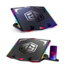 CYBERCOOL - Cooler Para Laptop Gamer Rgb HA K7 Display 6 Niveles