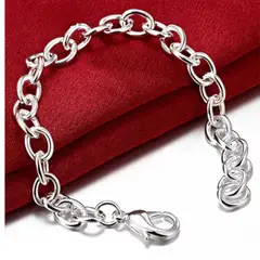 KAST PE - Pulsera Mujer Modelo Cadena plateado - Gris