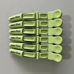 SANTOS RIZOS - Pinzas o Ganchos para el Cabello - Estilo Cocodrilo - Color Verde Olivo